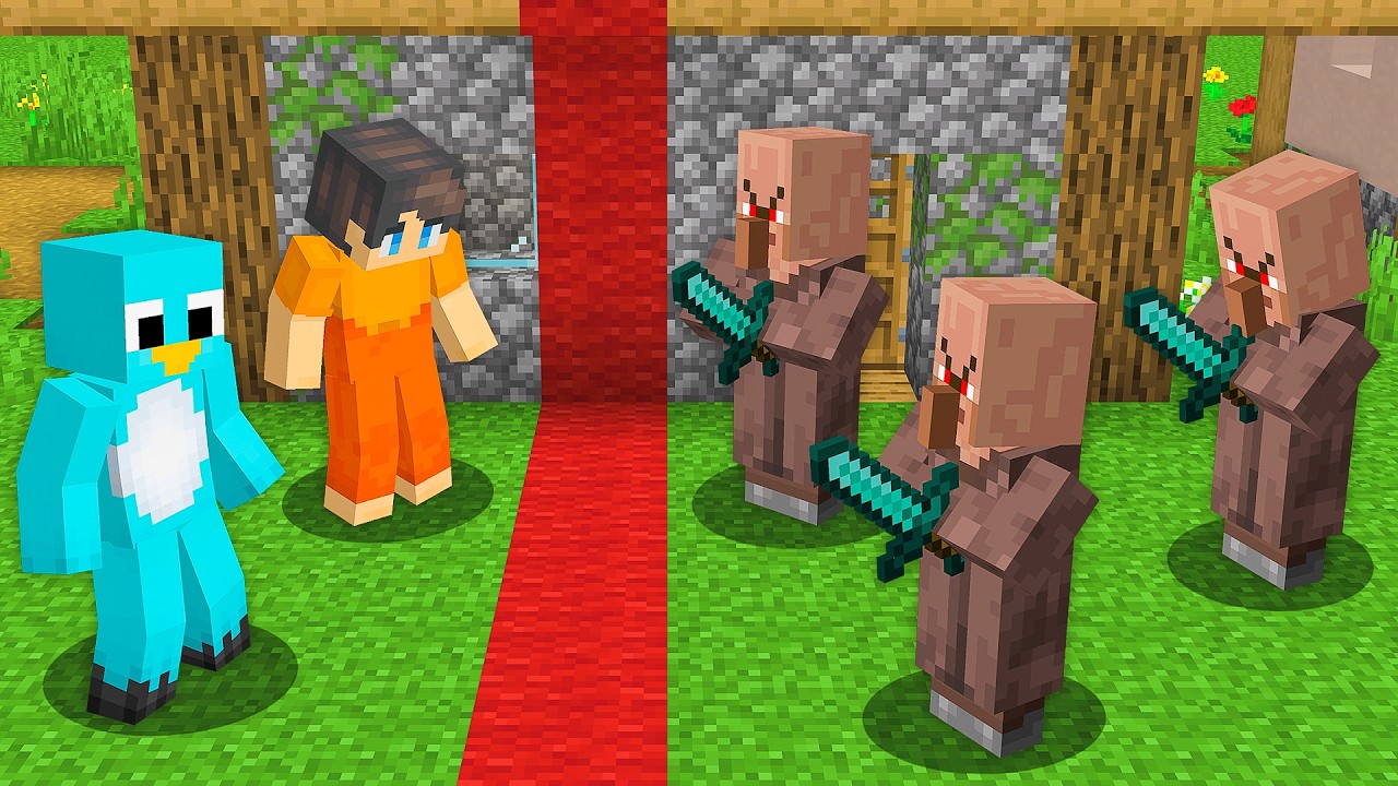Жители деревни Minecraft РАЗДЕЛИЛИ нашу деревню пополам