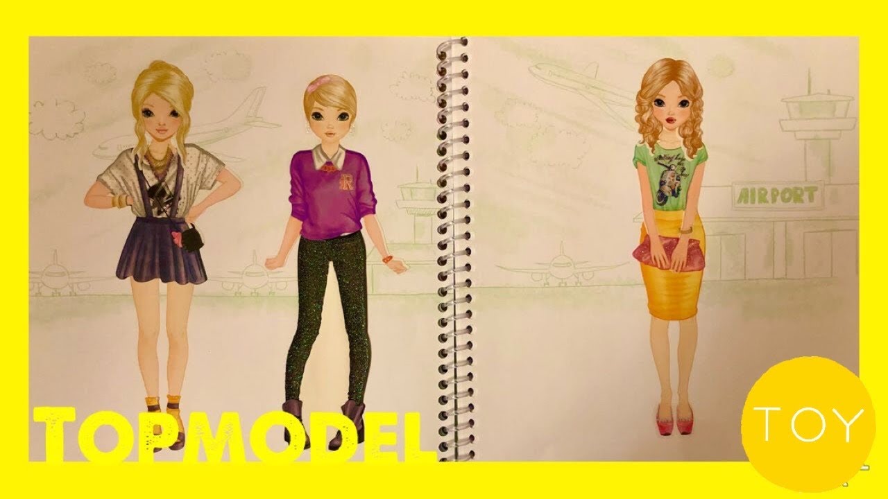 TOP MODEL Dress me up sticker book...Part 1...