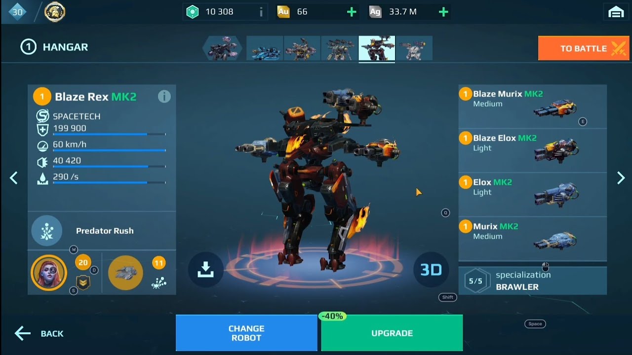 ريكس افضل روبوت ميتا في حرب الروبوتات war robots rex is the best meta