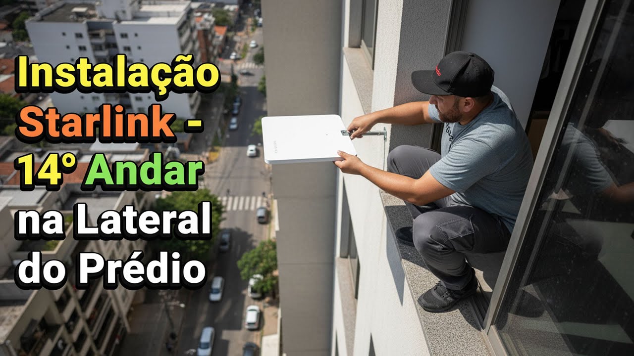 INSTALAÇÃO STARLINK 14° ANDAR - LATERAL DO PRÉDIO