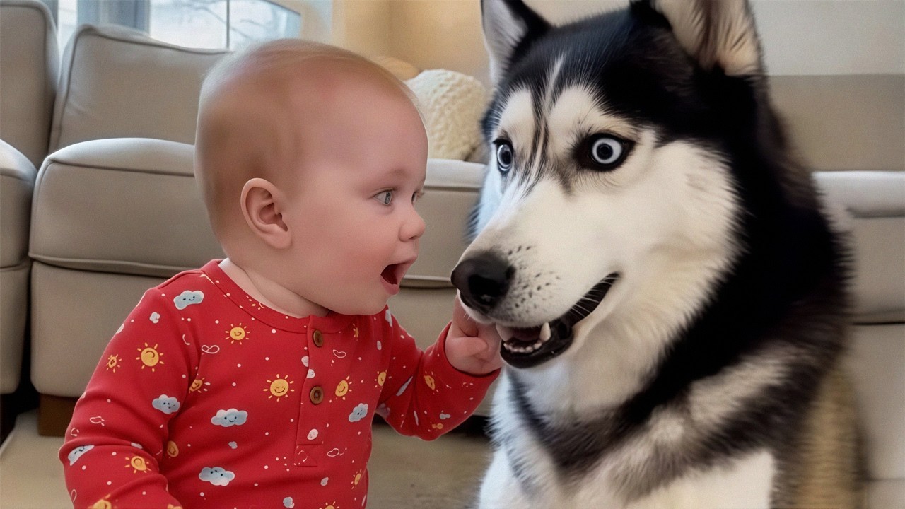Когда ваш малыш и собака ведут целый секретный разговор 🐶 Самые милые малыши и животные