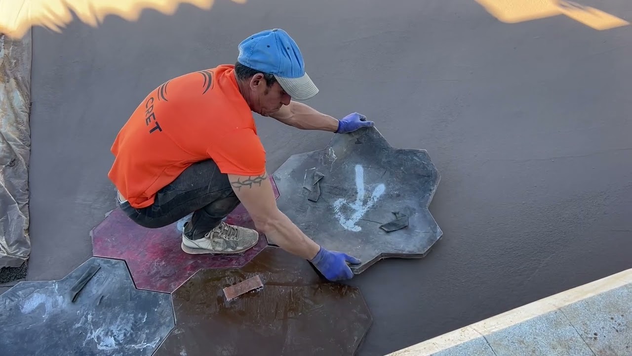 Suelo de hormigón y la construcción del muro - Stempel beton - Stamp Concrete