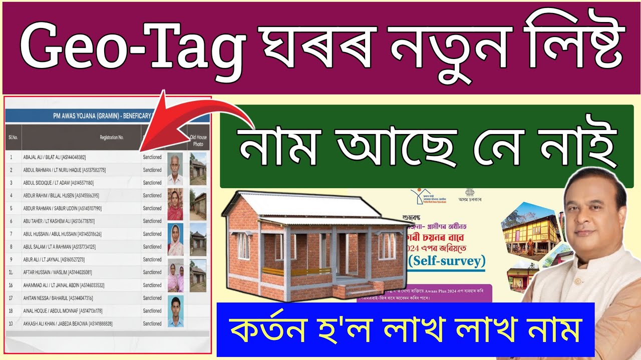 How to Check Jio Tag House List Assam 2025  //  Jio Tag House List Assam  // pmayg new list