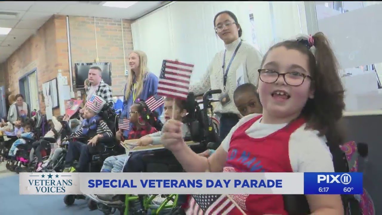 Kids with disabilities host parade for Long Island veterans