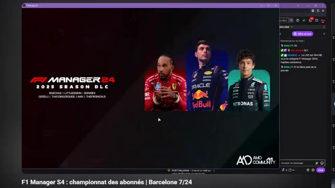 Replay des archives des lives F1 Manager