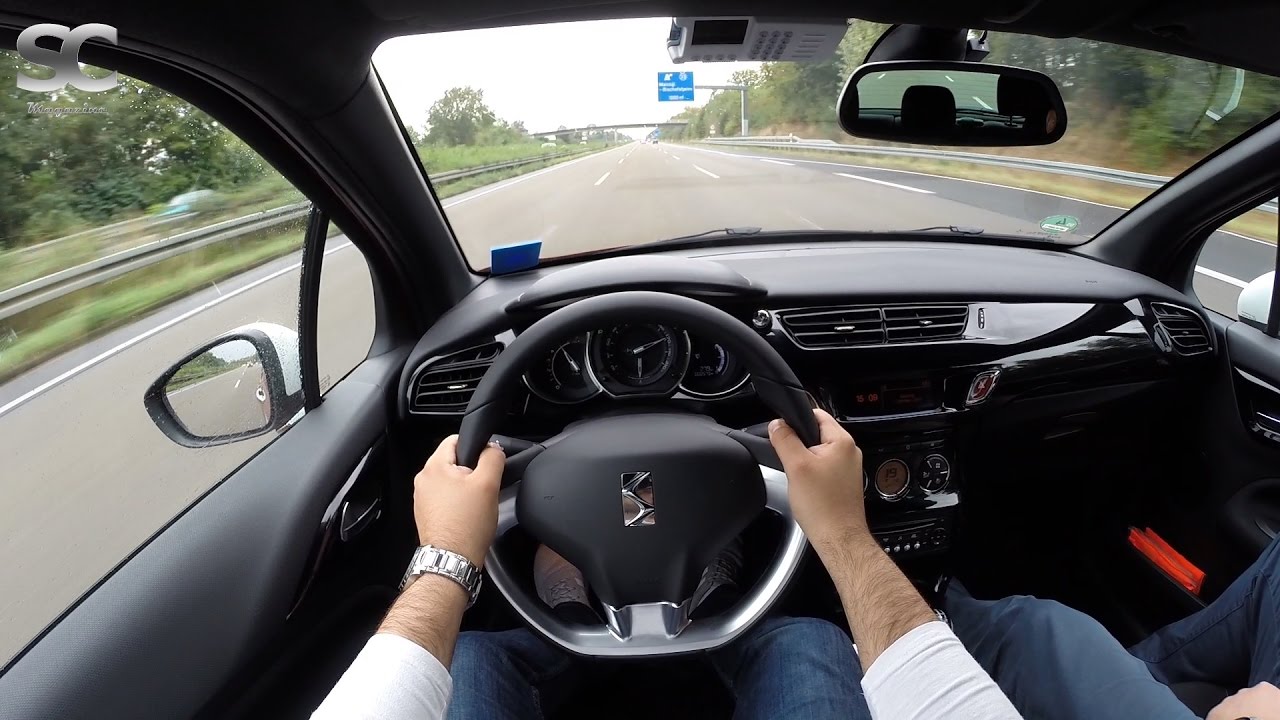 Citroën DS3 1.2 (2016) on German Autobahn - POV Top Speed Drive