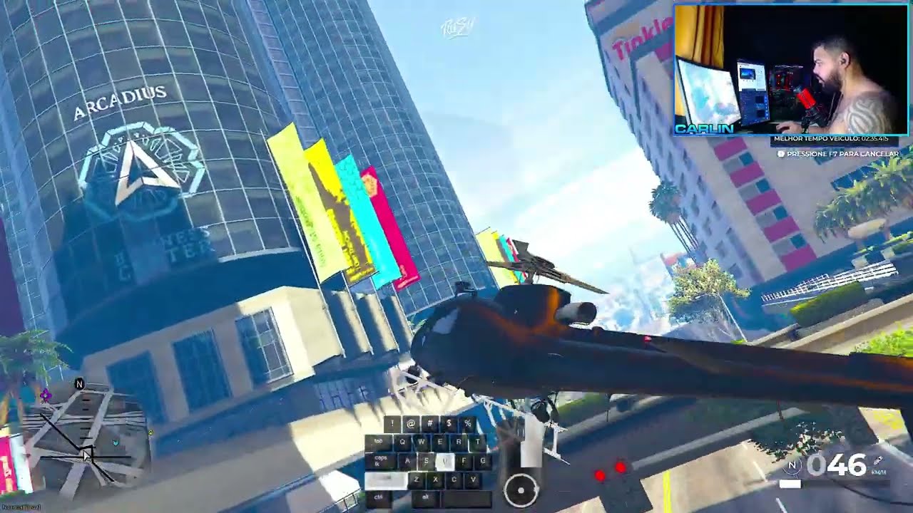 Recorde de helicóptero do servidor RUSH - FiveM - GTAV