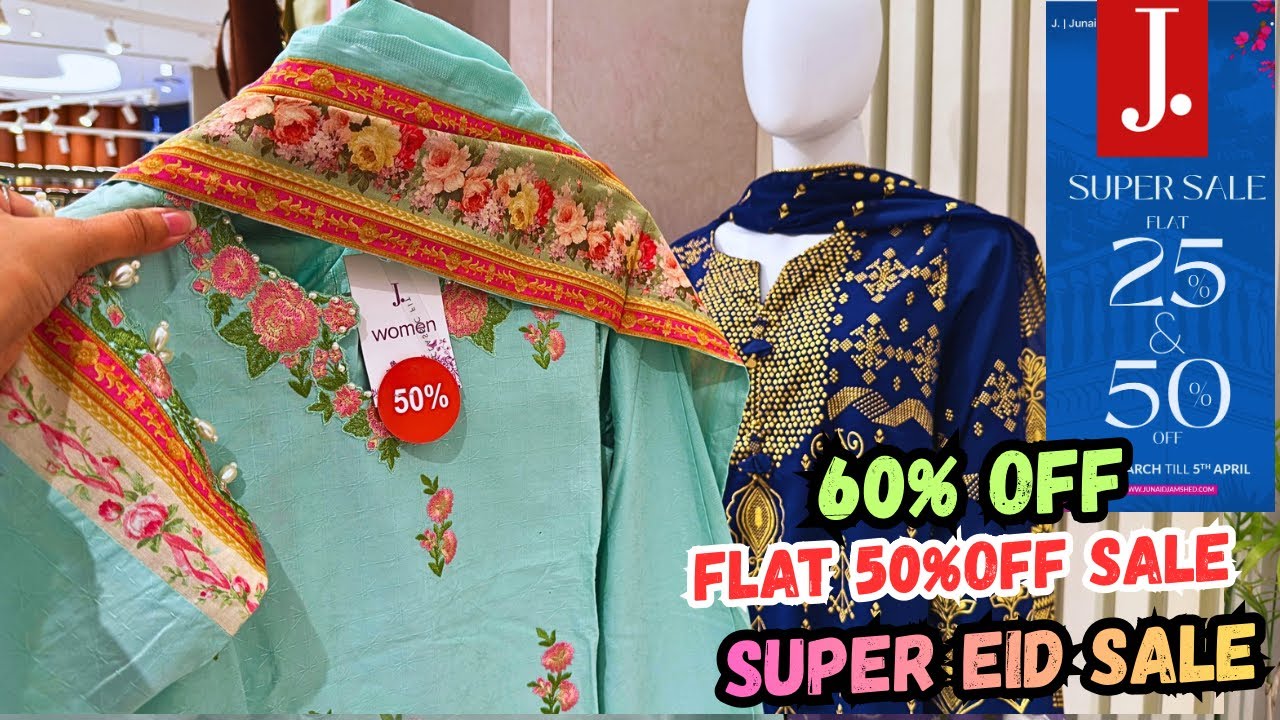 ❤️📣J. GRAND FLAT 50%OFF EID SALE 2026❤️📣 j.Junaid Jamshed FLAT 50% OFF SALE Collection 😱 j.sale 2026