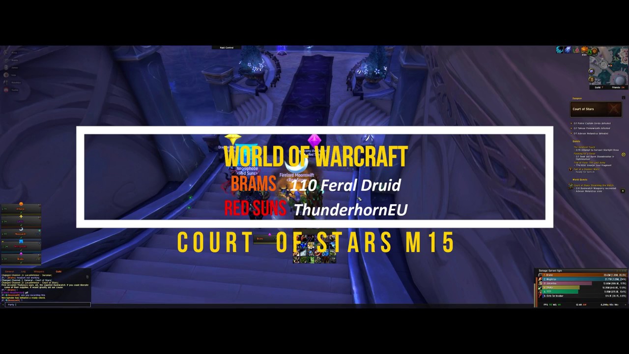 Mythic +15 Court of Stars (WITHIN TIMER) - 975 Feral Druid POV Brams