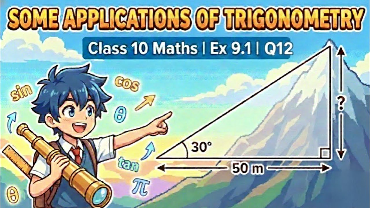 Class 10 Maths | Chapter 9 Exercise 9.1 Question 12 | Some Applications of Trigonometry