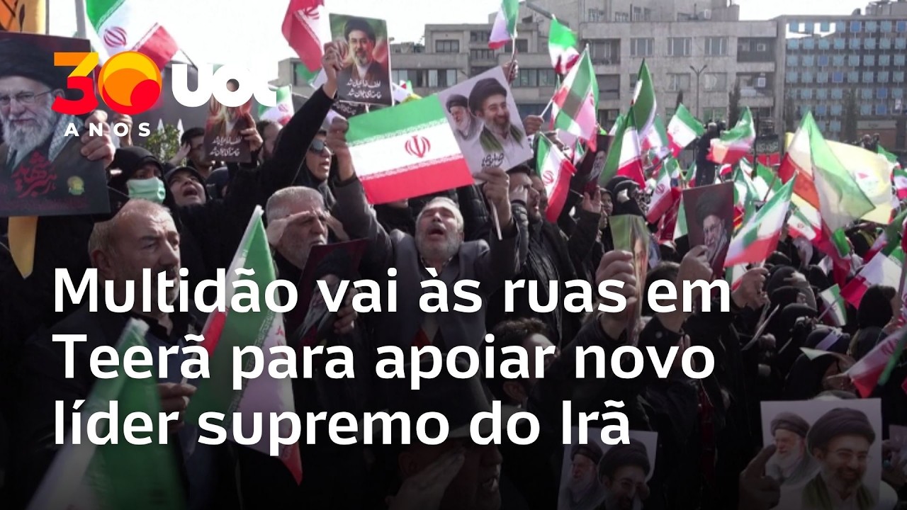 Multidão vai às ruas em Teerã para apoiar novo líder supremo do Irã