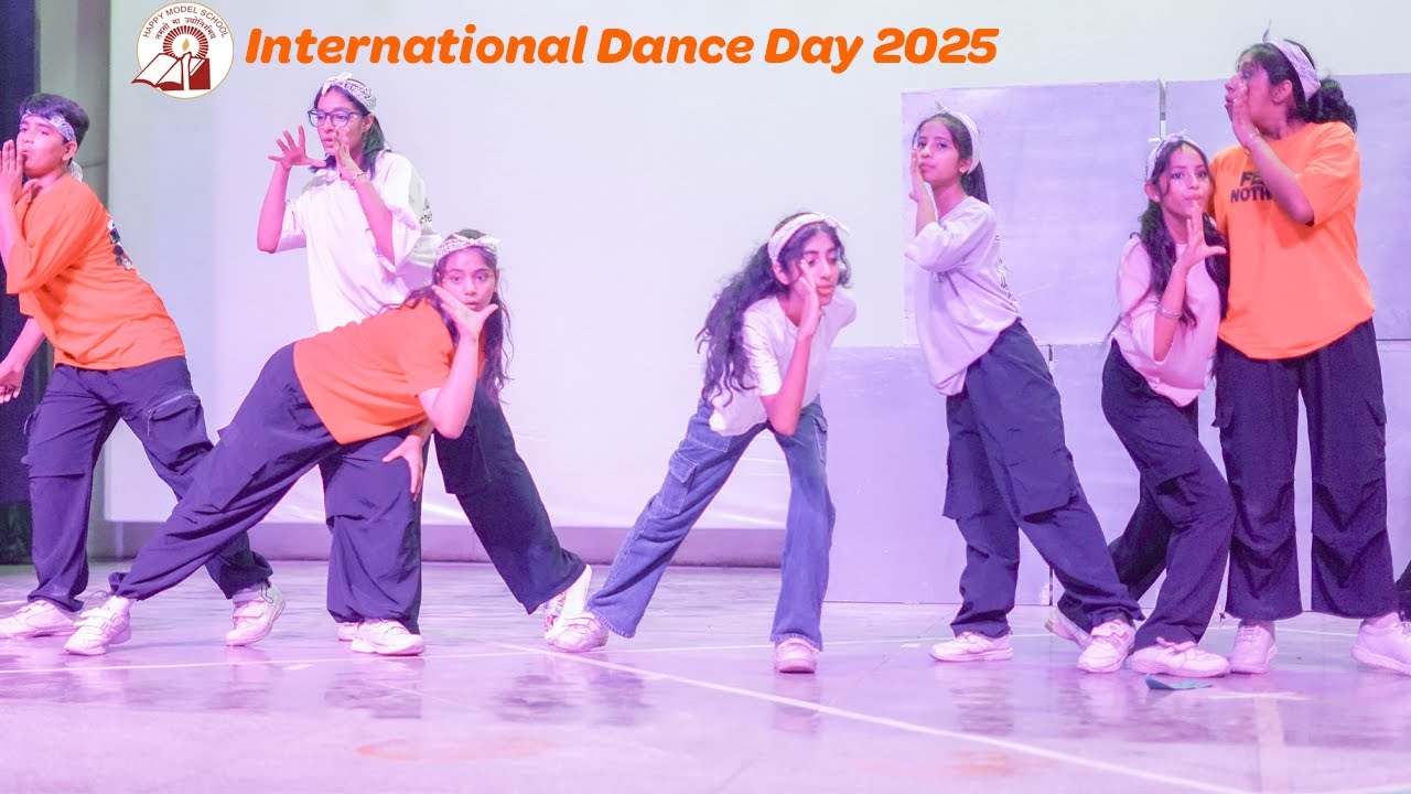 HMS | International Dance Day 2025 | Group Performance | Happy Model School | Dance Performance