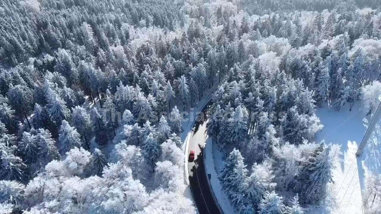 Winter arrives in German state of Hesse with temperatures below zero