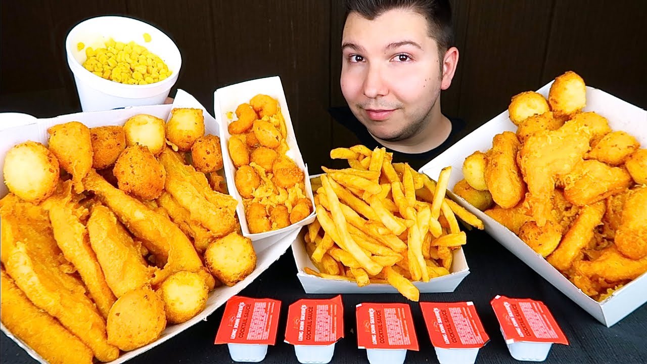 Fish & Fries • Deep Fried Seafood Feast • MUKBANG