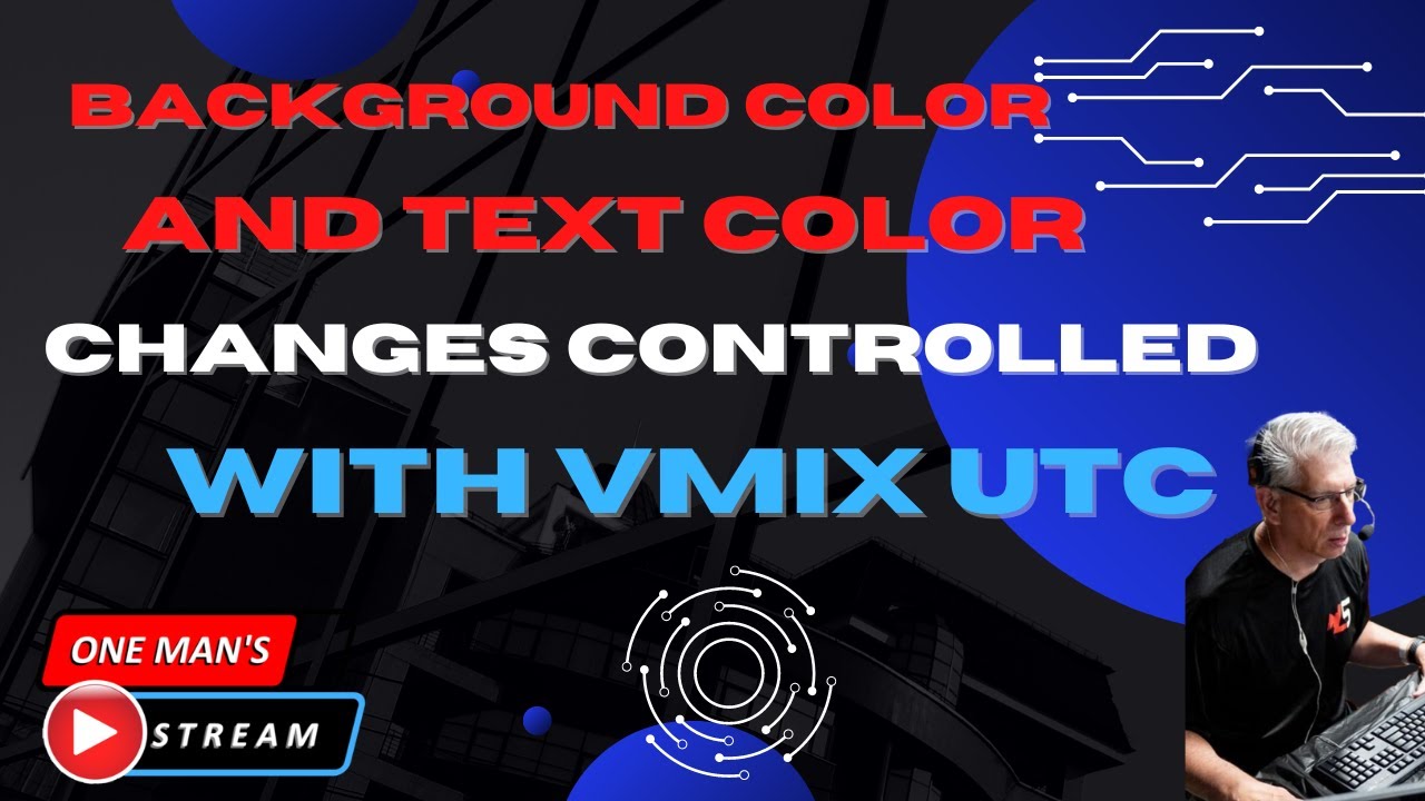 Color Change Control of Background and Text with vMix UTC |  One Man's Stream Episode 27  ORIGINAL