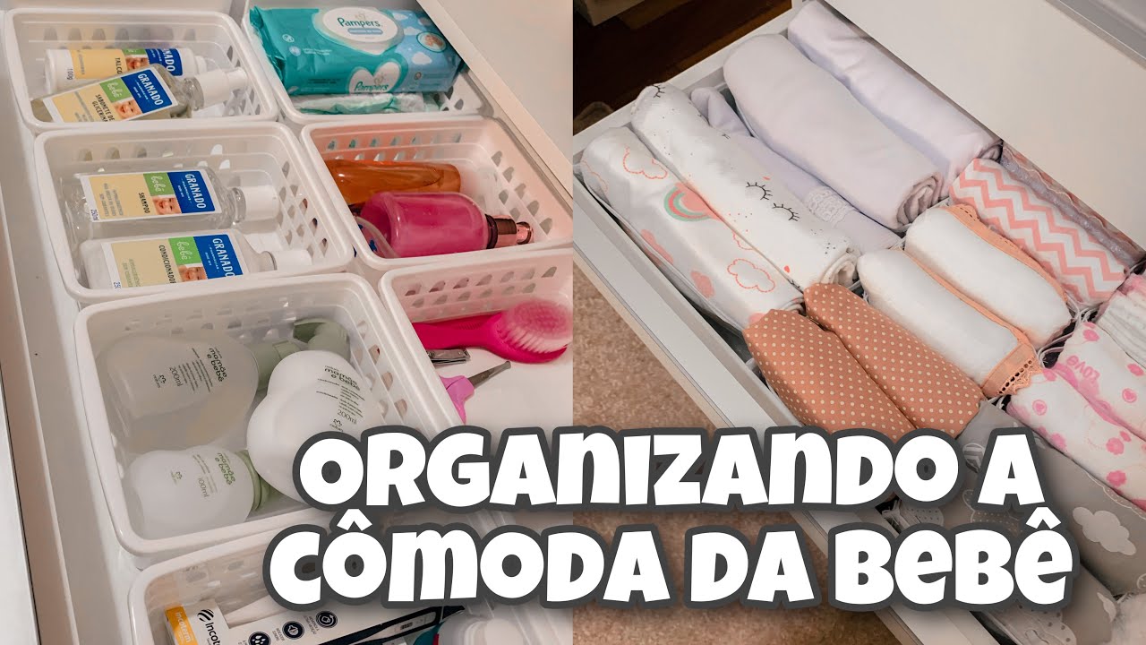 ORGANIZANDO A CÔMODA E O GUARDA ROUPA DA BEBÊ - DICAS E +