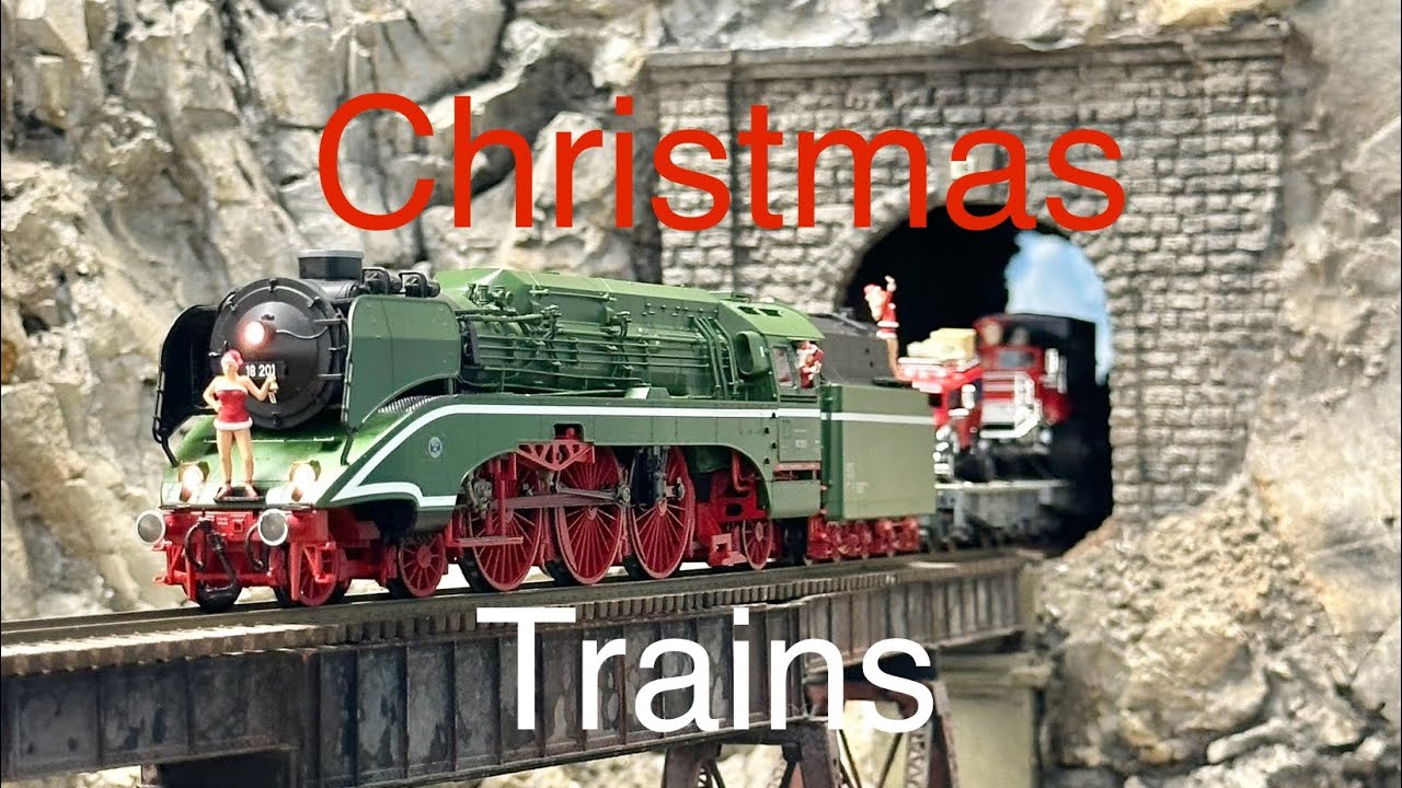 Christmas Model Trains Background Video with Christmas Music