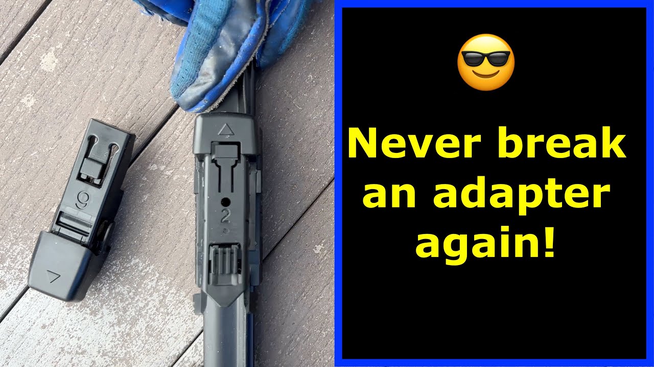 How NOT to break your Bosch windshield wiper adapter when installing.