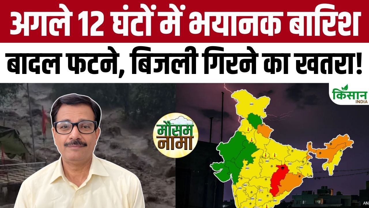 Weather Update | Heavy rain in the next 24 hours, IMD issues cloudburst and lightning alert