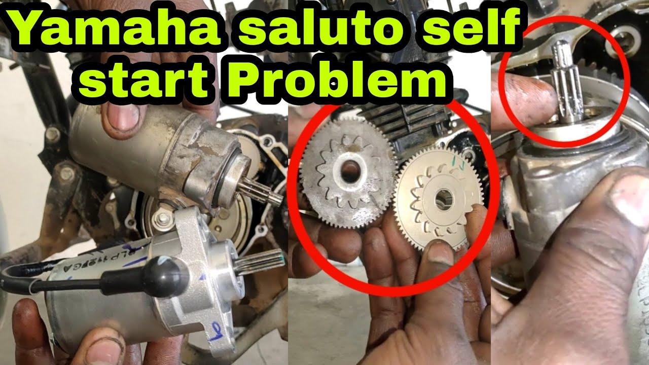 how to Yamaha saluto self start problem|self starter motor price