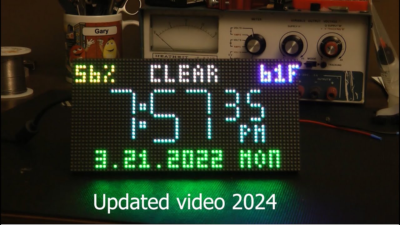 Morphing Clock using a 64x32 RGB display.  Part1 - Hardware Build