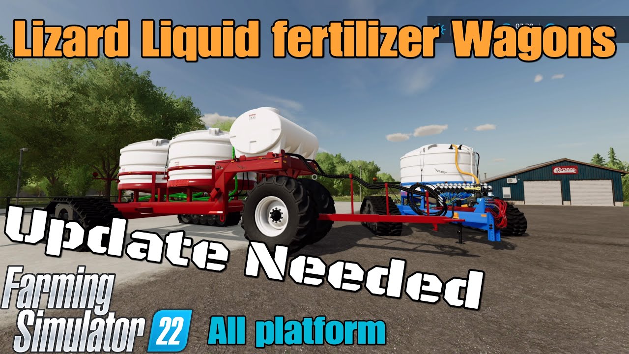 Вагоны для жидких удобрений Lizard / мод для всех платформ FS22