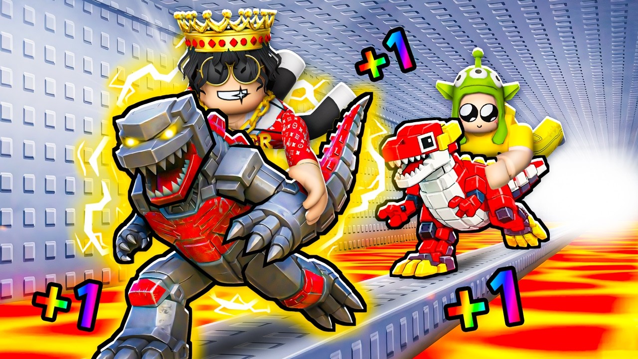 روبلوكس كل ثانية يكبر الديناصور حقي! 🦖🔥