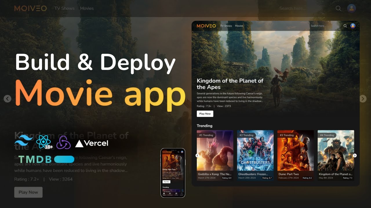 Build and Deploy movie app with React & Redux | Mobile Responsive