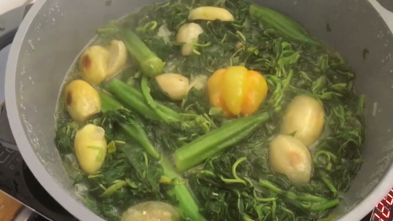 Mabundu ya rouge na légumes verts