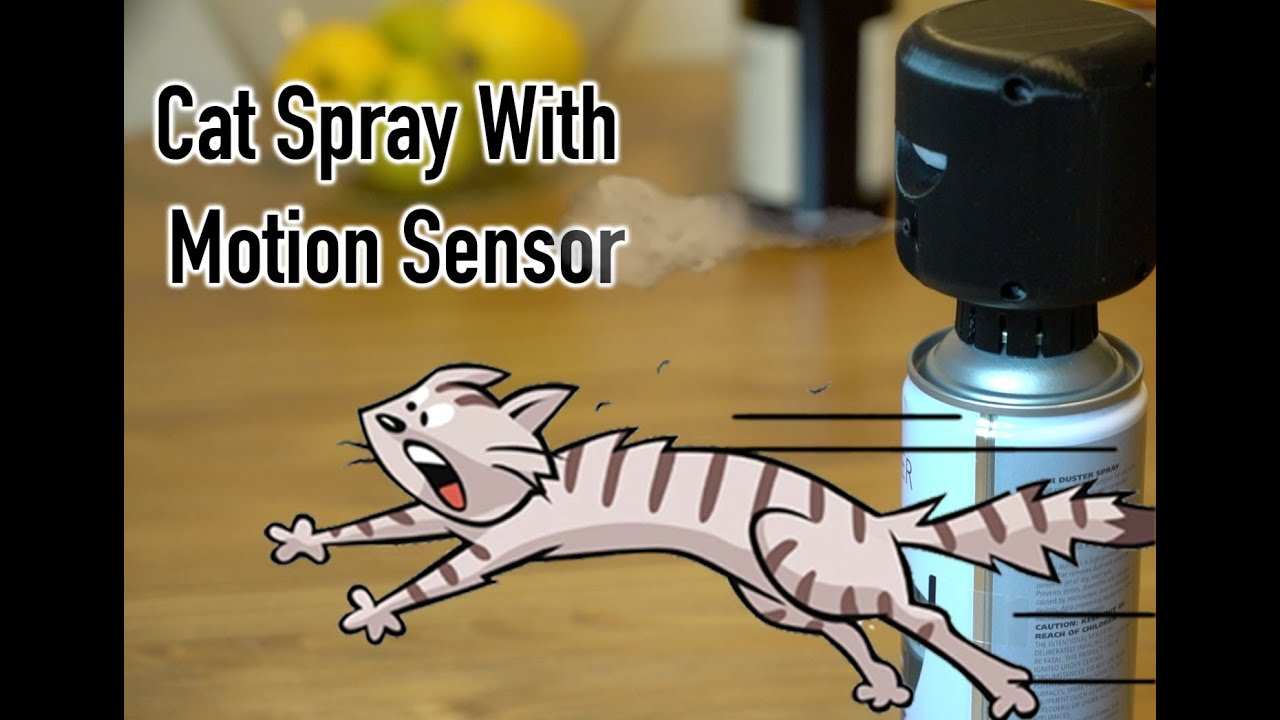 Cat Spray With Motion Sensor Compressed Air Can Compatible Deterrent Repeller