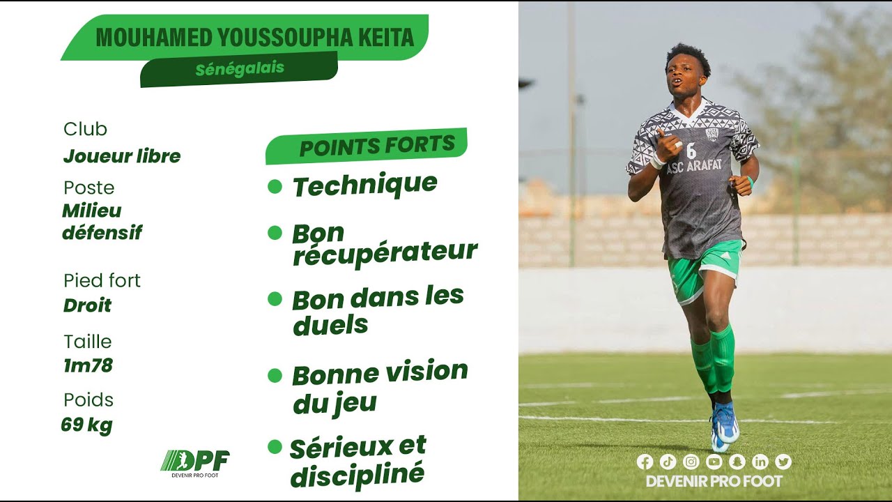 MOUHAMED YOUSSOUPHA KEITA / MILIEU DEFENSIF / CV VIDEO3