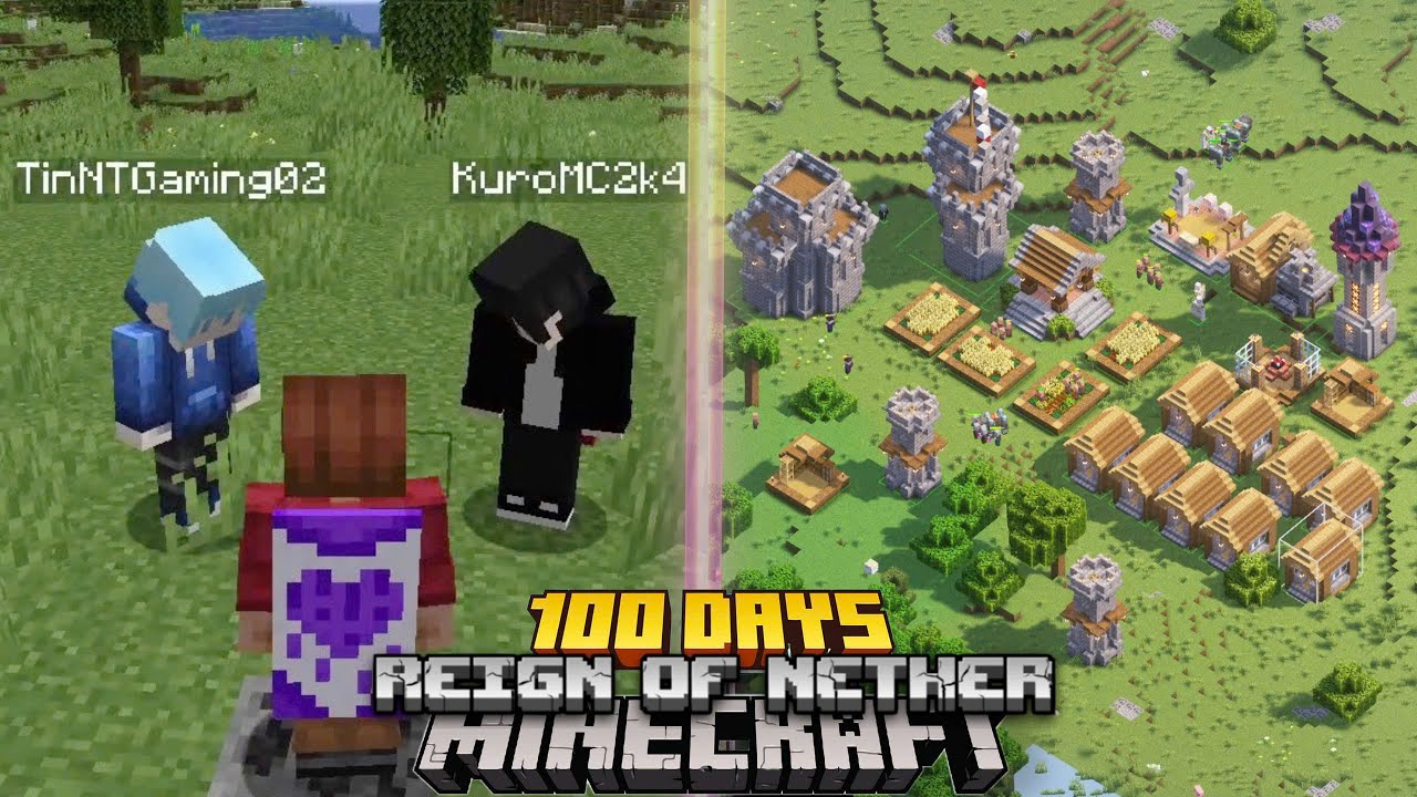 Mình Xây Dựng Đế Chế Trong 100 Ngày Minecraft Reign of Nether !!
