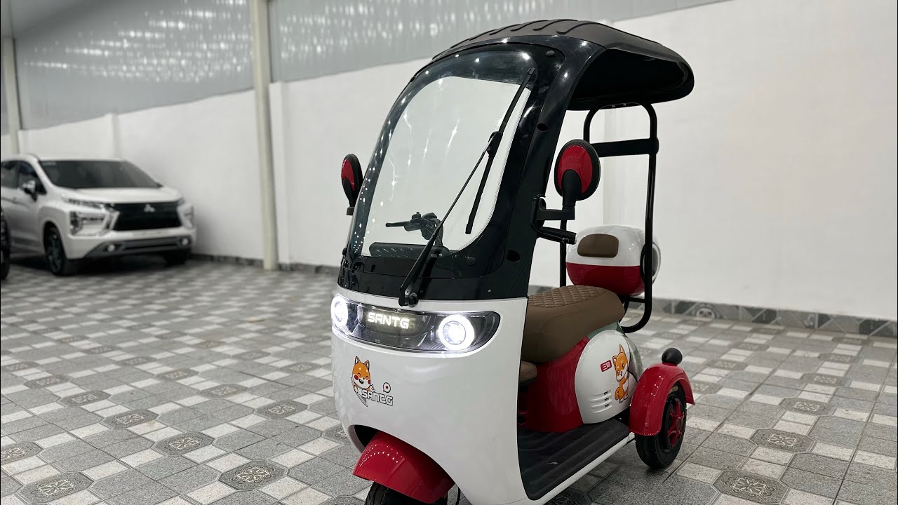 Chiếc xe điện 3 bánh Mini có mái che đầu tiên tại việt nam 2023