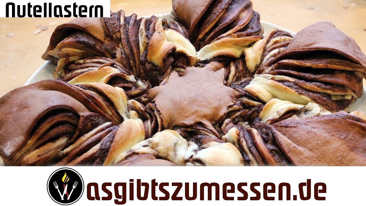 Nutellastern mit Bananen und Kakao Teig