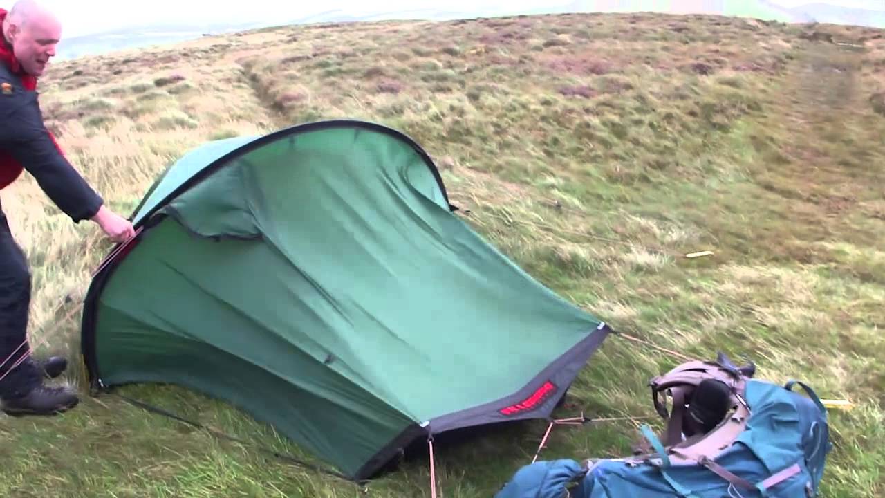 Hilleberg Akto on Great Mell Fell in Storm condtions