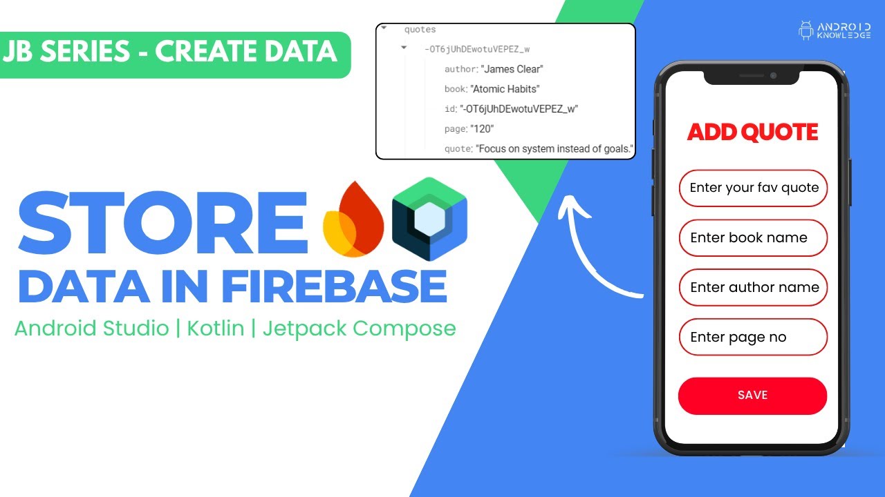 Store Data in Firebase Realtime Database + Jetpack Compose in Android Studio | The JetBase Series