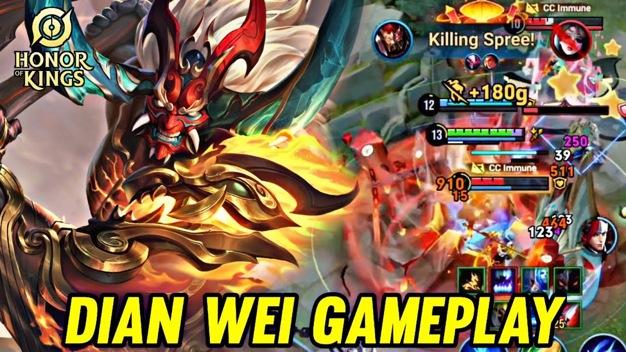 DIAN WEI GAMEPLAY | IN JUNGLE - HONOR OF KINGS