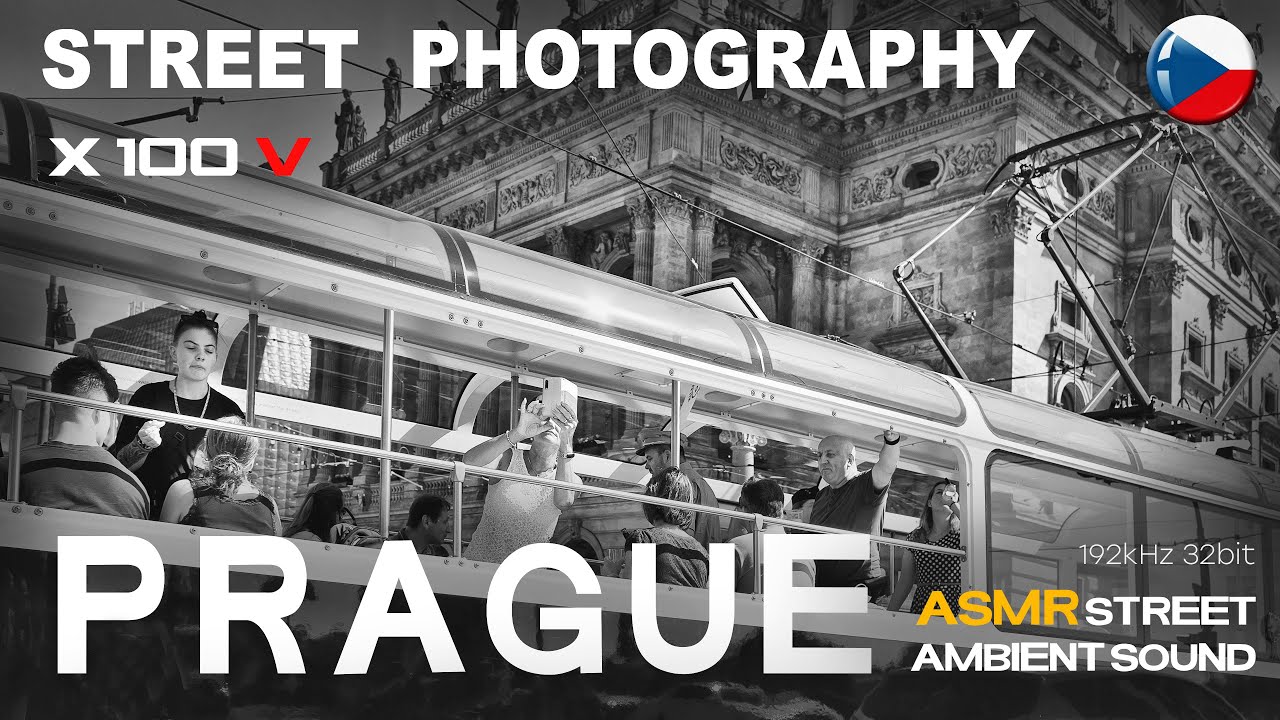 PRAGUE ASMR City Street Sounds 🇨🇿 Urban Ambience with Street Photography 4K. Fujifilm X100 V.