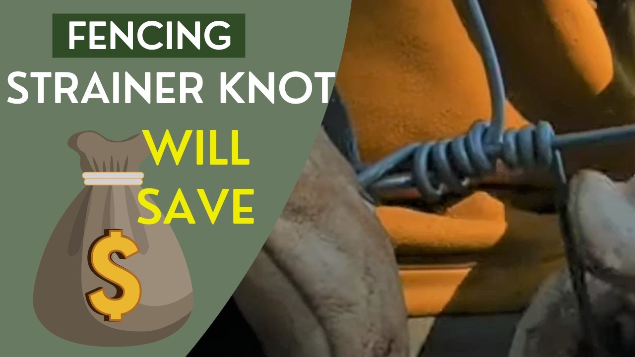 Strainer knot could save you hundreds. My first ever strainer knot in high tensile fencing.