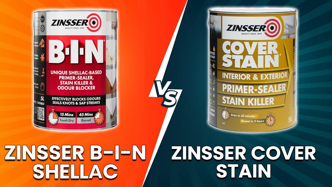 Zinsser B-I-N Shellac vs Zinsser Cover Stain - Which One Should You Get? (Learn Their Differences!)