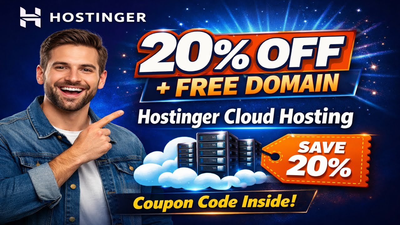 Hostinger Cloud Hosting Coupon Code: Get 20% Off with a Free Domain
