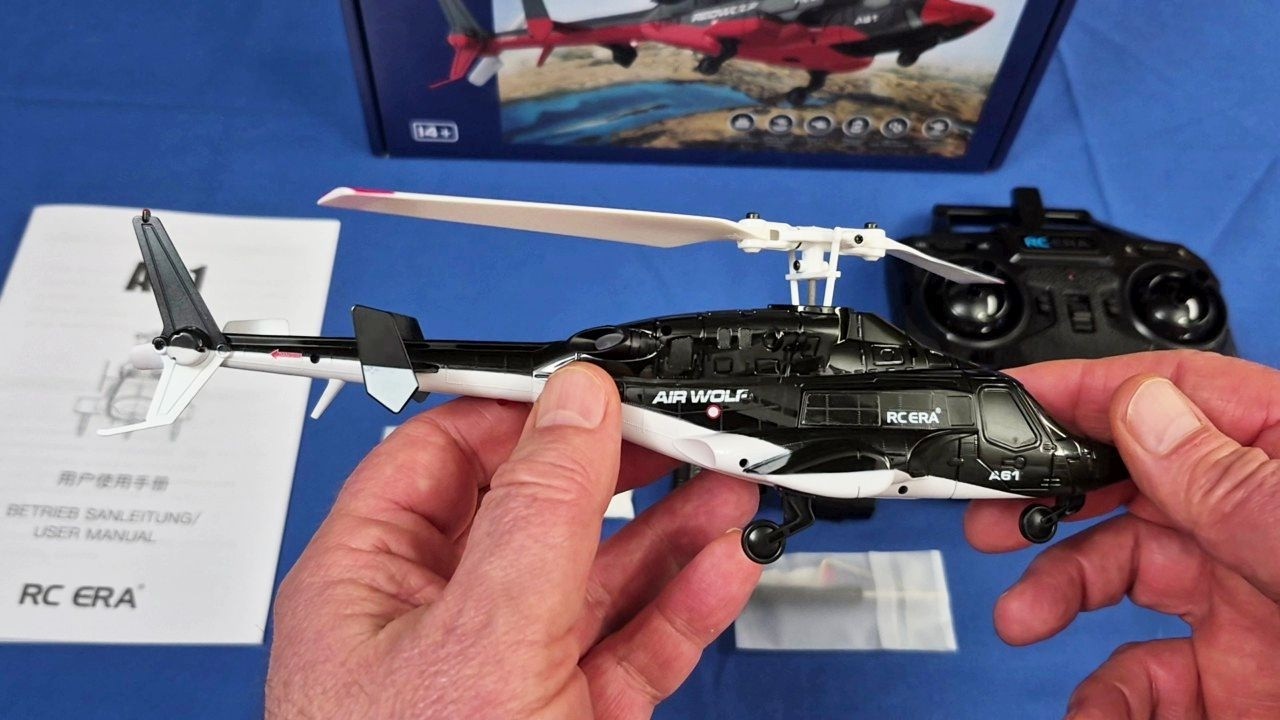 Обзор лётных испытаний радиоуправляемого вертолёта RC ERA A61 Bell 222 Airwolf.