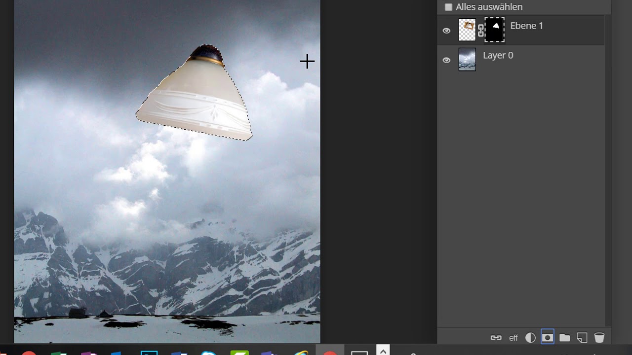 Photopea-Tutorial: UFO Scheinwerfer