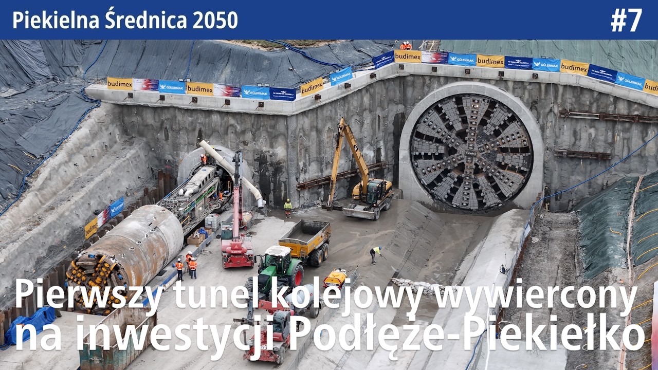 #7.1 Jak wyglądało zakończenie wiercenia pierwszego tunelu kolejowego na budowie Podłęża-Piekiełko?