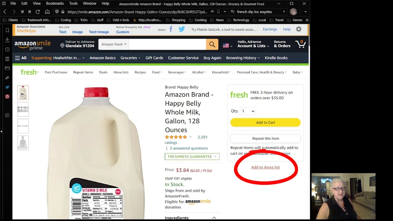 How to use the Alexa shopping list while using Amazon Fresh