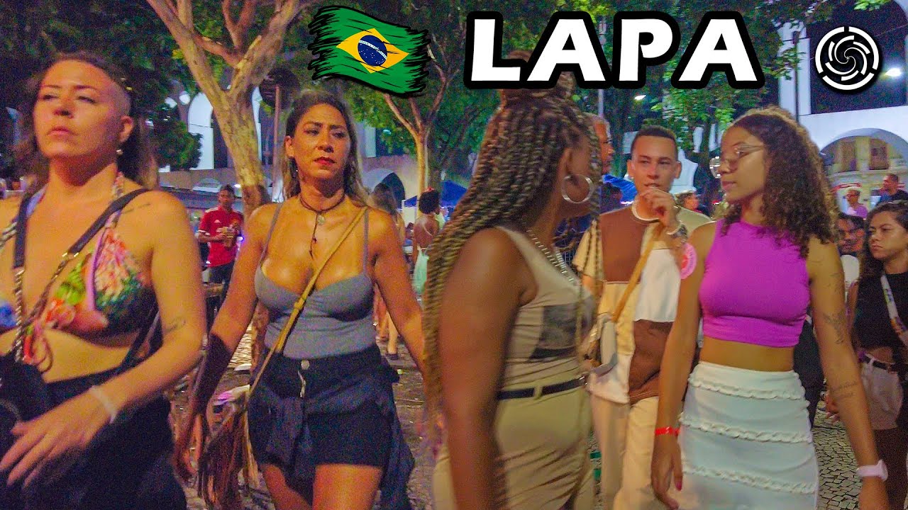 УЛИЦЫ ЛАПА 🇧🇷 БРАЗИЛИЯ — Многолюдная ночь — Рио-де-Жанейро 【 4K UHD 】