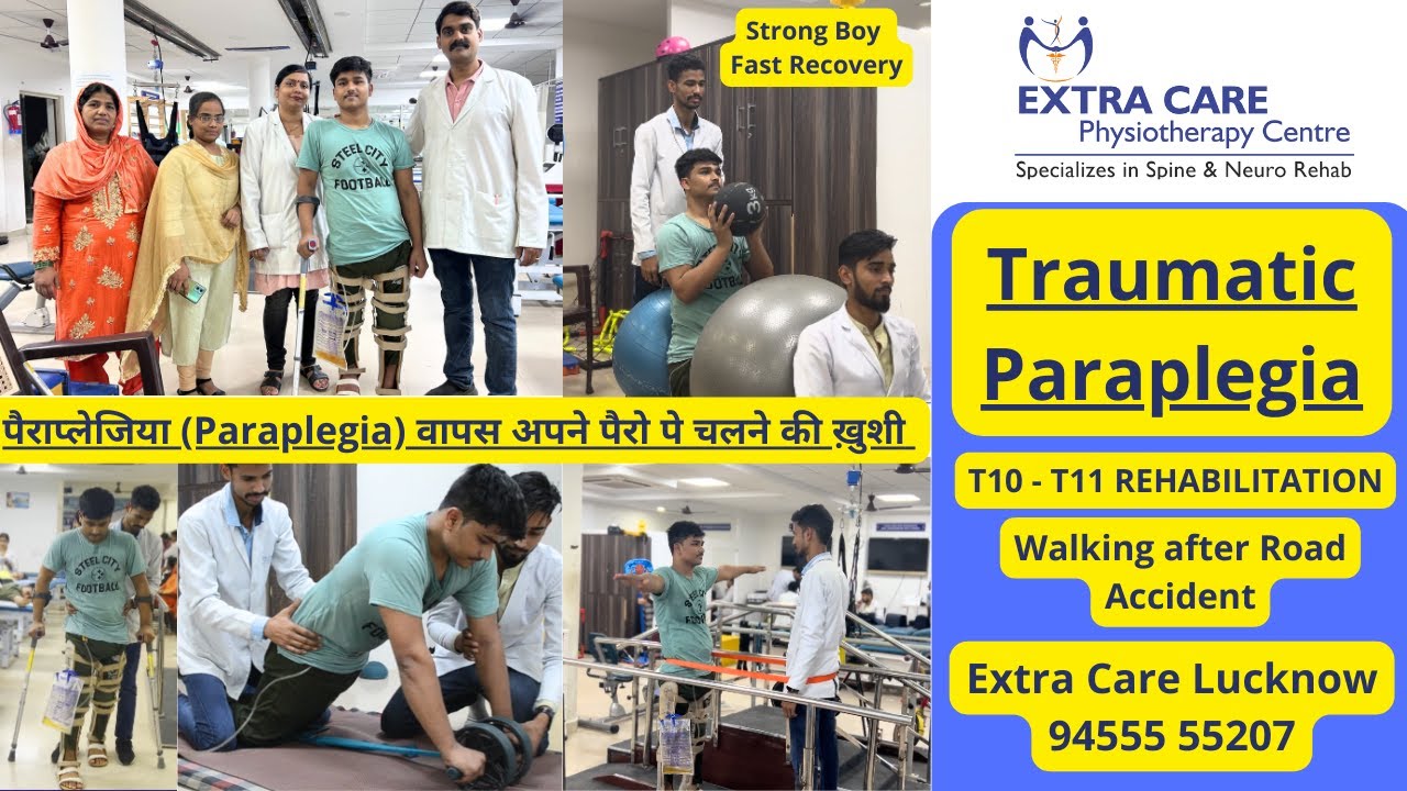 T10-T11 Traumatic Paraplegia Rehabilitation | Spinal cord injury | Walking after Accident 9455555207