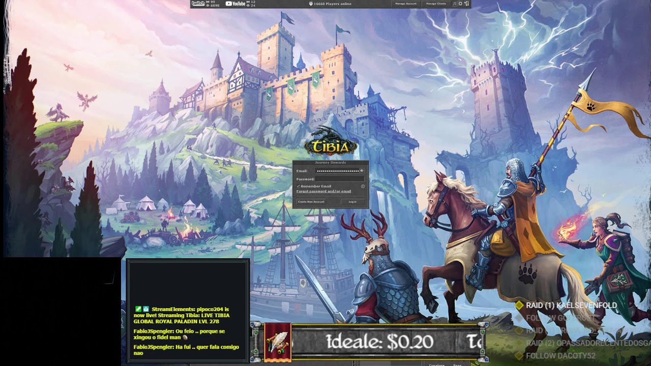 LIVE TIBIA GLOBAL ROYAL PALADIN LVL 278