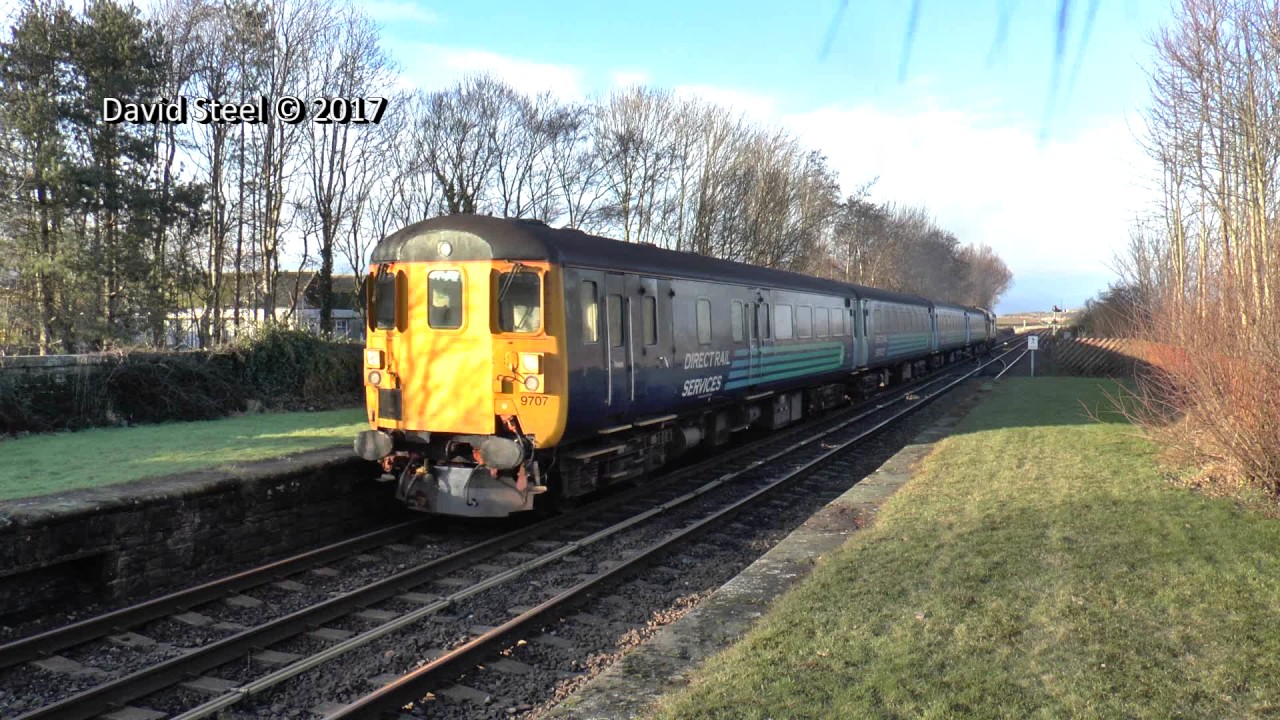 Trains at Askam January 2017