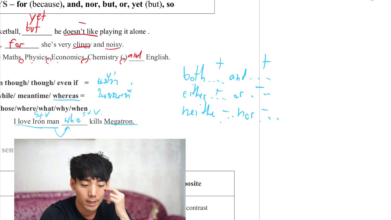 มาปูพื้นคำเชื่อม Preposition/ Conjunction/ Transition Words กันหน่อย
